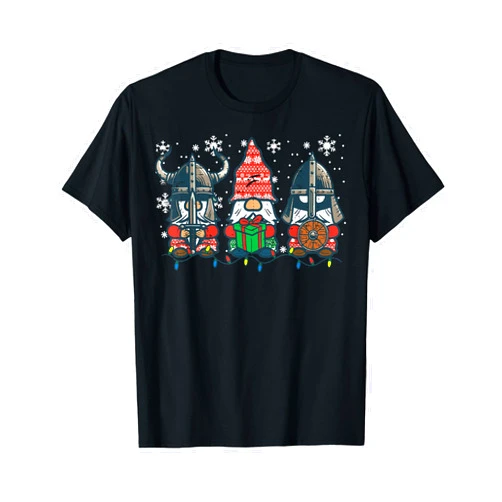 Christmas Shirts Pajamas PJ Men Women Kids Gifts Christmas Viking Gnomes Funny Nordic Xmas Men Women Boy Kids T-Shirt