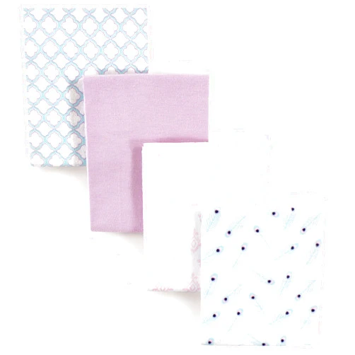 Hudson Baby Unisex Baby Cotton Flannel Receiving Blankets, Peacock, One Size