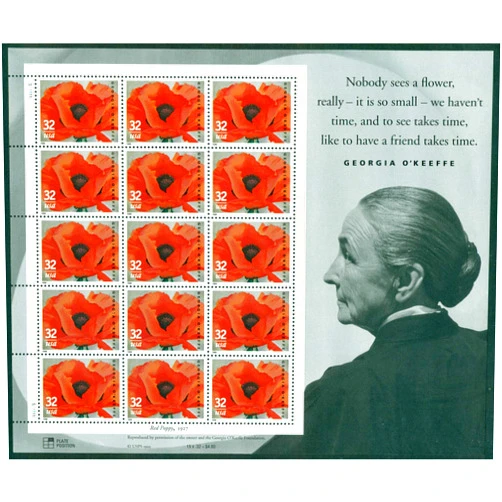 United States Postal Service Georgia O'Keeffe (Sheet of 15) 32 Cent US Postage Stamps 1997 Scott 3069