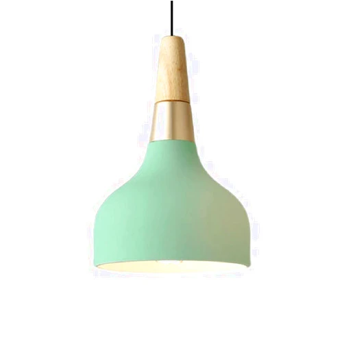 YQINGBO Macaron Chandeliers，Wood Art Aluminum Shade Modern Simple Hallway Hanging Light Lighting Adjustable Decor Pendant Lamp E27 Fixtures for Kitchen Island, Dining Room, Barn, Bar
