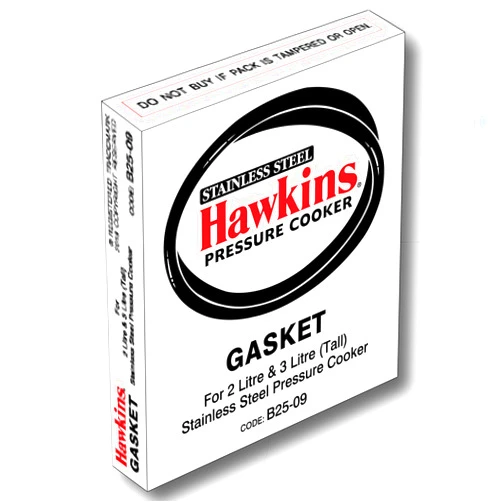 Hawkins Gasket Tall Stainless Steel Contura Pressure Cooker - 2-3 L (Black), 3 Liter