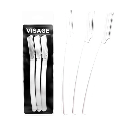 Ongle Visage Precision Facial Razors, Touch-up Dermaplaning Tool, Eyebrow Razor, Facial Hair/Peach Fuzz Removal, Face Shavers for Women and Men - 3 count