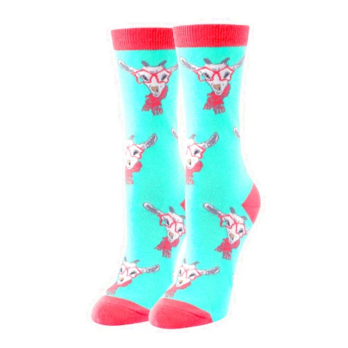 HAPPYPOP Funny Cow Print Gifts Chicken Cat Gifts for Women, Novelty Cow Goat Bee Fox Llama Socks For Girls