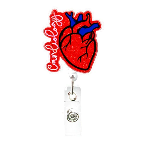 Aqulrius Badge Reel Nurse Women Character Nursing Doctor Medical Alligator Clip Work ID Badge Office Alligator Clip-Gifts