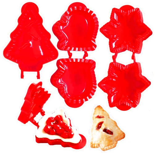 YUZHANGTONG Dough Presser Pocket Pie Molds, Party Potluck Hand Pie Molds, Hand Pie Molds, Apple, Pumpkin And Acorn Shapes 3-Piece (Christmas Mince Pie Mold)