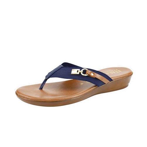 ITALIAN Shoemakers Vale Low Wedge Thong Comfort Sandal for Women