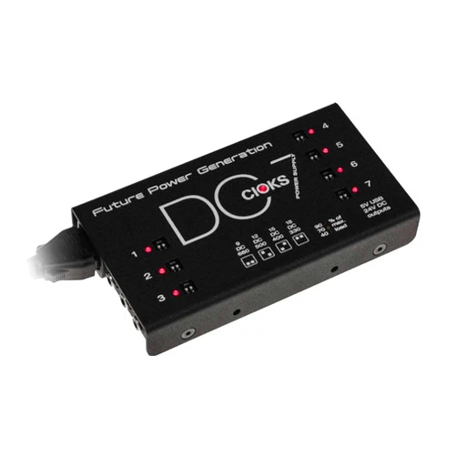 Cioks DC7 Future Power Generation 9V / 12V / 15V / 18V DC Universal Power Supply with 7 Isolated Outputs and 5V USB Outlet for Effect Pedals