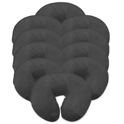 London Linens Pack of 10, Premium Extra Thick 100% Cotton Flannel Massage Tables Face Cradle Covers Cozies Fitted - Includes 10 pcs (Greenish Grey)