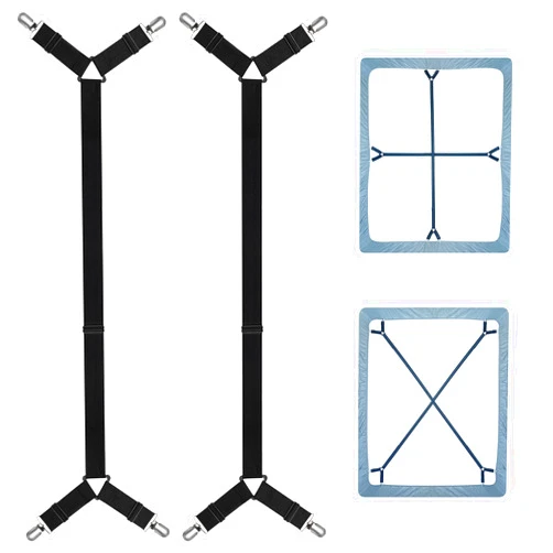 RayTour Sheet Keeper Straps Bed Sheet Holder for Corners Bedsheet Stays Suspender Clips Fitted Sheet Holder Garters Fasteners Mattress Clamps