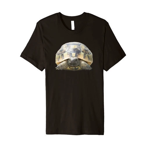 Tortoise Gifts And Land Turtle Tees by taiche Greek Tortoise Testudo Tucked In Shell Cut Out Premium T-Shirt