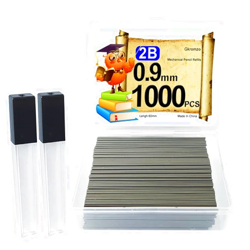 Gkromzo 1000 Pack 0.9mm Mechanical Pencil Lead Refills for Mechanical Pencils 0.9mm Lead Refill Pencil Lead 0.9 Refill(length 60mm)