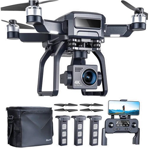 Bwine F7 GPS Drones with Camera for Adults 4K Night Vision, 3-Aix Gimbal, 2Mile Long Range, 75Mins Flight Time Professional Drone with 3 Battery, Auto Return+Follow Me+Fly Around+Beginner Mode for Kid