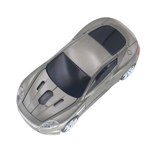 Ai5G Mice Ai5G for AM Wireless Sport Car Shaped Mouse Laptop Desktop Computer Mouse Optical Gaming Mice with 2.4GHz Nano USB 1600DPI LED Headlight (Gray)