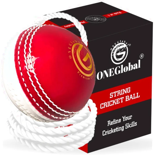 ONEGlobal Incrediball Soft String Cricket Ball | Outdoor and Indoor Soft Hanging Cricket Ball for Practice | for Footwork, Timing and Solo Training