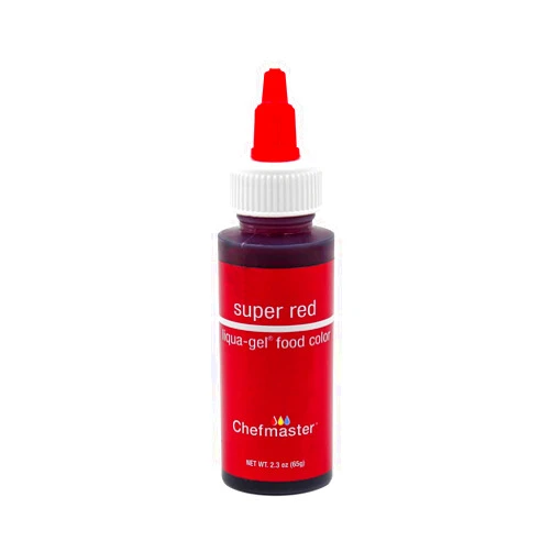 Chefmaster Liqua-Gel Food Color 2.3 oz. - Super Red