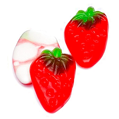 Beulah's Candyland Gummi Strawberries with Cream 4.4 pound bulk strawberry gummy candy