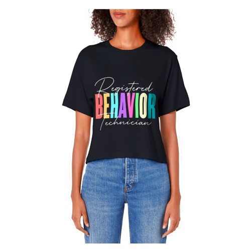 Ap lucky designs for people Registered Behavior Technician RBT Behavioral ABA Therapist Women's Crop Top
