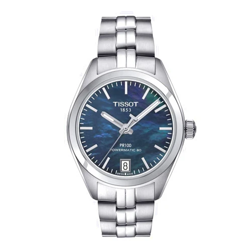 Tissot Womens PR 100 Auto Lady Swiss Automatic Watch, Gray, Stainless Steel,16 (T1012071112100)