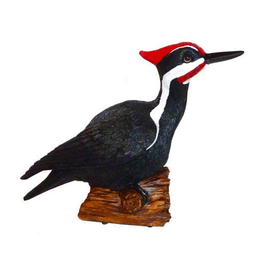 Michael Carr Designs BFG Supply Chirper Pileated Woodpecker Statue by Michael Carr Designs - Outdoor Bird Figurine for gardens, patios and lawns (80019), Black