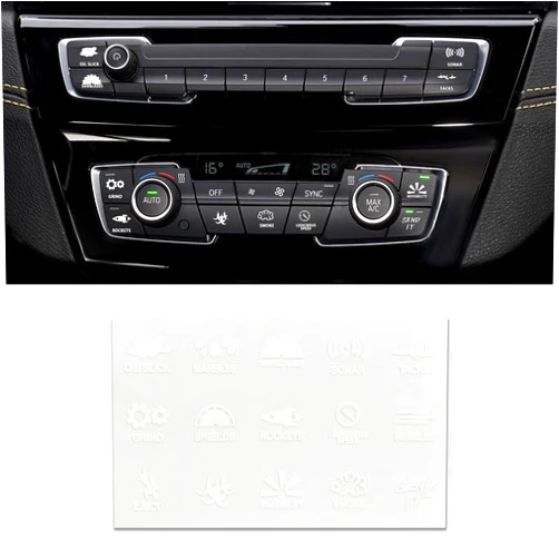 HEVLE Novelty Stickers for Car or Truck Unused Buttons, Switch Panel Sticker, Interior Dash Rocker Console Switch Decals, Control Dash Button Stickers Car Interior Stickers and Decals (1PCS)