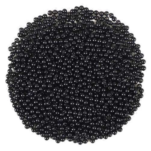 DECYOOL 1200Pcs 4mm Black Spacer Beads Round Smooth Loose Ball Beads for Bracelet Jewelry Making Craft