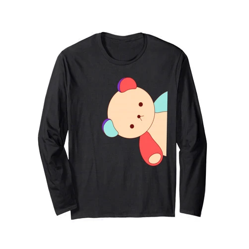 Bären Pandas, Waschbär Geschenke, lustige Sprüche Funny Colourful Bear Comic Art for Men Women Children Long Sleeve T-Shirt