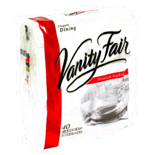 Vanity Fair Premium Napkins, 3-Ply, 40-Count Package (Pack of 8)