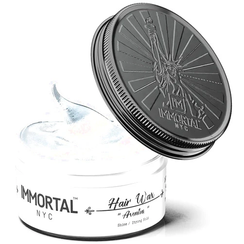 Immortal NYC Hair Waxes for Men - Aventus Extra Strong Hold, Low Shine Hair Wax - Mens Water Based, No Residue Non-Greasy Hair Paste -Pomade- All Natural Styling Wax for All Hair Types