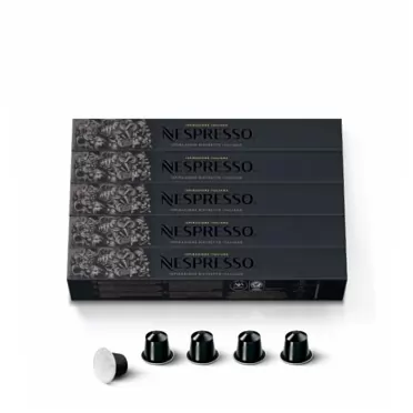 Nespresso Capsules OriginalLine Ristretto Intenso Coffee Pods, Brews, Dark Roast Espresso Coffee, 50 Count (Pack of 5)