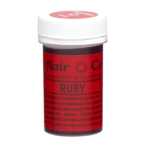 Sugarflair Colours Sugarflair Spectral Paste Gel Edible Food Colouring Colour Icing 25G - Ruby