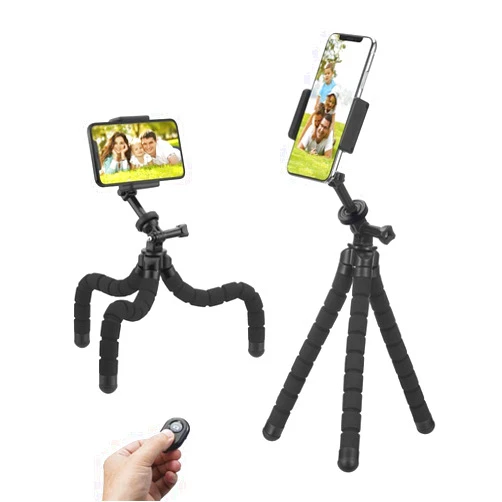 Cellways Phone Tripod, Flexible Tripod, Upgrade 4-Axis Angle Adjustment, Unique 360° Rotating Holder, Sturdy Octopus-Style Legs, and Wireless Remote Shutter for iPhone, Android Phone, DSLR Camera, and GoPro.