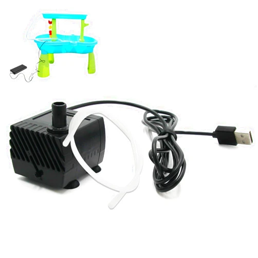 GADMEXILY USB Water Table Pump, Kids Water Pump for Step 2, Waterproof Small Water Pump with 3 ft Tubing,Water Table Accessories for Summer Outdoor Activities