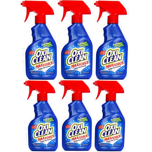 OxiClean Max Force Laundry Stain Remover Spray, 12 Fl Oz (Pack of 6)