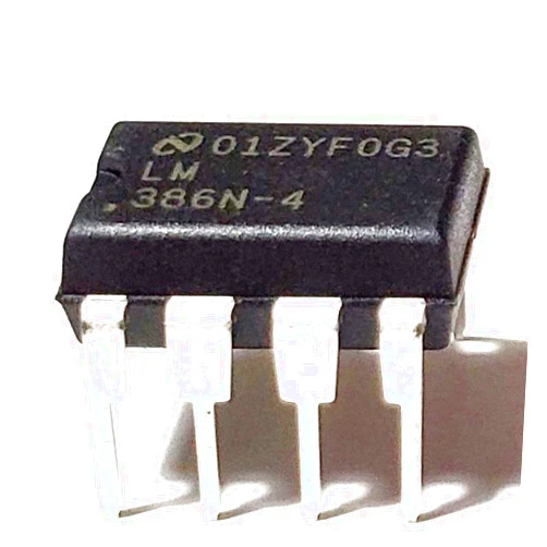 Juried Engineering LM386N-4/NOPB LM386N-4 LM386 Wide Input Voltage Low Power Audio Amplifier with Internal Gain DIP-8 Breadboard-Friendly (Pack of 10)