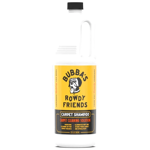 BUBBA'S ROWDY FRIENDS Bubbas Carpet Cleaner Solution for Shampoo Machine - Best Deep Cleaning Solution for Carpets, Rug, Couch, and Car - Works in Any Shampooer - Pet Home Essentials