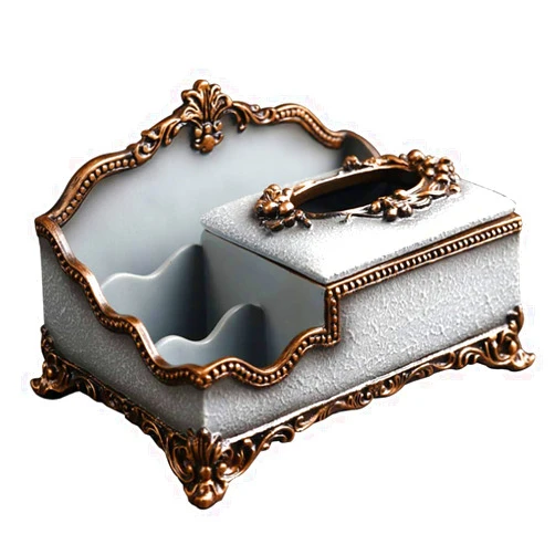 UCYG Creative European Style Luxurious Rectangular Material Tissue Box Holder, Decorative Tissue Box Cover is Finished in Beautiful Mother of Collection
