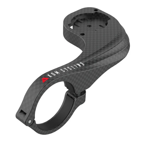 KOM Cycling Garmin Bike Mount with Carbon Finish from Garmin Edge Mount Designed for Garmin Edge 530 and Garmin 830 and Other Garmin Models