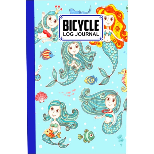 Rosina Ford Bicycle Log Journal: Bicycling ride journal Mermaid Cover, Record your rides and performances, Gift idea for off road biking cycling enthusiasts | 120 Pages, Size 6