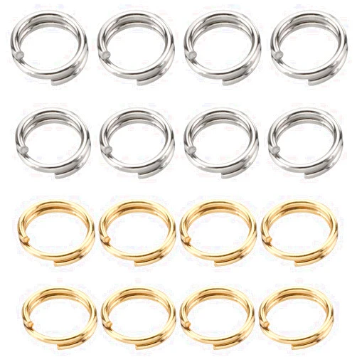 SUNNYCLUE 1 Box 400Pcs Jump Rings Gold 304 Stainless Steel Jump Ring 5mm Split Jump Rings Small Double Loop Jump Ring Linking Ring for Jewelry Making Accessories DIY Earrings Bracelet Necklace Crafts