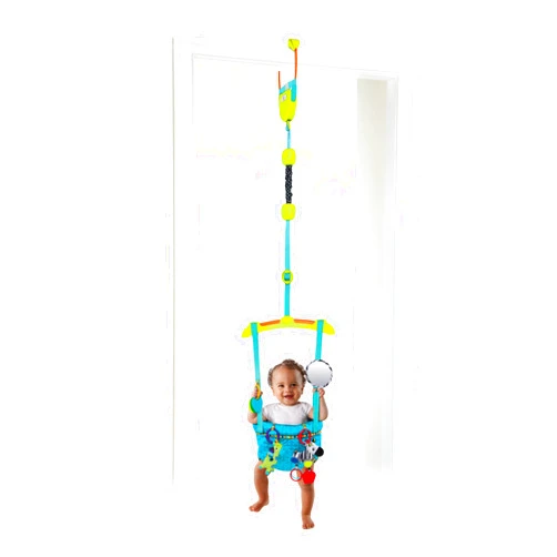 Bright Starts Bounce 'n Spring Deluxe Door Jumper for Baby with Adjustable Strap, 6 Months and Up, Max Weight 26 lbs