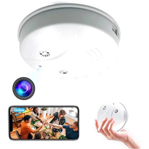 DAIFAC Wireless Spy Camera HD Smoke Detector Hidden Camera,WiFi Remote Real-Time Home Nanny Cam,Security Mini Small Pet Camera,Indoor Camera for Home Security/Office…