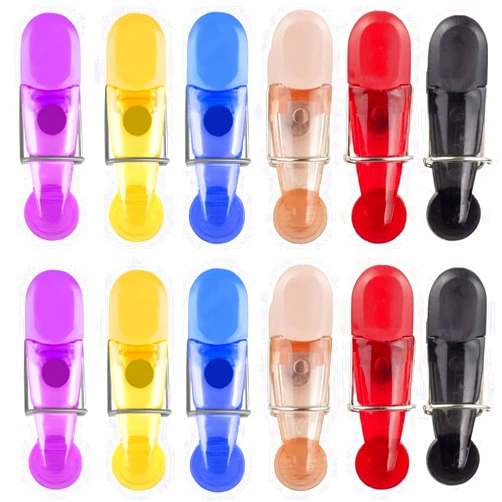 GBYMIUY Chip Bag Clips, 12Pcs Food Clips, Magnetic Bag Clips for Food Storage with Air Tight Seal Grip for Bread Bags, Snack Bags and Food Bags