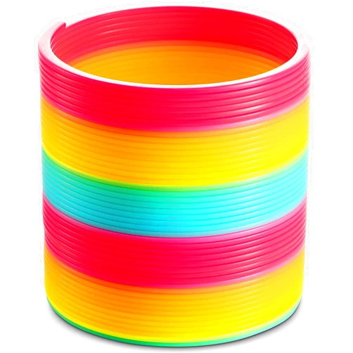 Bedwina Jumbo Rainbow Coil Spring Toy - 6 Inch Giant Magic Spring Toys for Kids, A Huge Classic Novelty Toy for Boys and Girls, Colorful Neon Plastic Prizes, Gifts, Birthdays and Favors