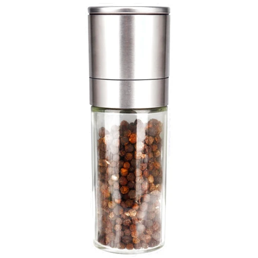 Gulex® Pepper Grinder Set Pepper Mill, Salt Grinder Refillable, Adjustable Coarseness Black Pepper Grinder, Stainless Steel Sea Salt Shaker with Ceramic Rotor