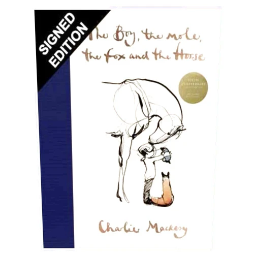 Generic SIGNED Charlie Mackesy Book The Boy, The Mole, The Fox And The Horse 5th Anniversary Edition & AFTAL Member Certificate of Authenticity Memorabilia Autograph