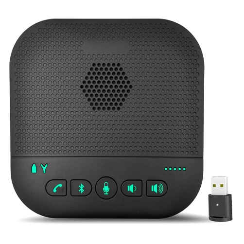 TKNEW Bluetooth Speakerphone Conference Speaker, TKNEW Speakerphone for Conference Calls, 360° Omnidirectional Microphone USB Speakerphone Noise Cancelling for 5-8 People, Home Office, Business Conference