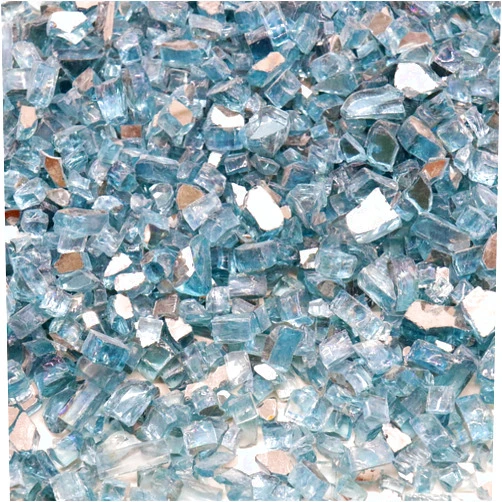 Premium Pebbles Fire Glass for Fire Pit - Aqua Blue- 0.5 Inch 18 lbs - High Luster Reflective Tempered Glass Rocks for Natural or Propane Gas Fireplace or Fire Pit (0.5 Inch - Ref. Aqua Blue, 18.00, Pounds)…