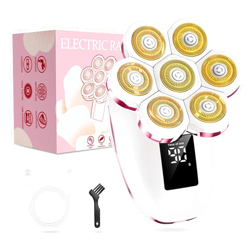 CIVZNG Electric Razors for Women, 7D Floating Head Cordless Shaver, Wet/Dry Painless Hair Remover with Detachable Head, Waterproof for Face, Legs, Underarm, Ideal Gift (Pink)