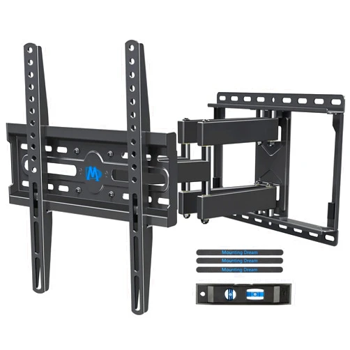Mounting Dream TV Wall Mount for 32-65 Inch TV, TV Mount with Swivel and Tilt, Full Motion TV Bracket with Articulating Dual Arms, Fits 16inch Studs, Max VESA 400X400 mm, 99lbs, MD2380
