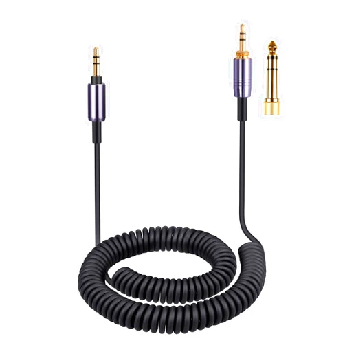 Weishan ATH-M50xBT Cable, Coiled Aux Cord Replacement for Audio Technica ATH-M50xBT2, ATH-SR50BT Wireless Headphones, 3.5mm(1/8